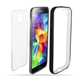 Samsung Galaxy S5 Case w/ Built-in Screen Protector and See Through Back Cover