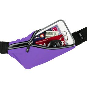 Waterproof Running Belt Waist Pack, Bounce Free Weather Resistant Pouch Expands to Carry Cell Phone with Case, Keys, Fuel, Wallet and Other Items, Water Resistant Zipper and Headphone Grommet