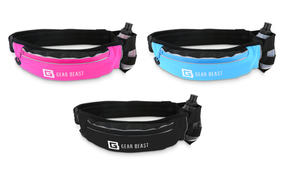 Hydration Waist Pack (Bounce Free) Waterproof Running Belt w/ BPA Free Bottle (Fits 24 to 44 inch Waists)