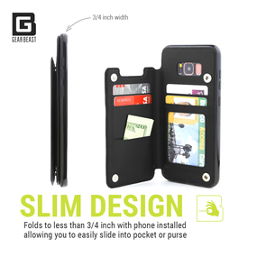 Top View Smartphone Wallet Case Samsung Galaxy S8